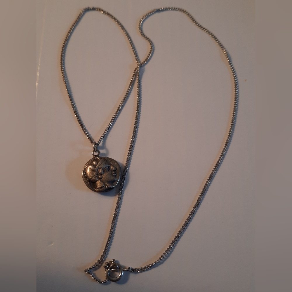 Sterling Silver Coin And Chain - Picture 12 of 15